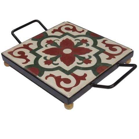 Descanso de Panela Apoio de Mesa Ladrilho Hidráulico P- Travessa Ladrilho A3