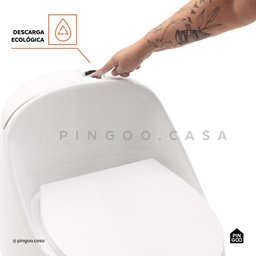Vaso Sanitário Monobloco Caixa Acoplada Privada Aquarela Pingoo.casa - Branco - 6