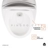 Vaso Sanitário Monobloco Caixa Acoplada Privada Aquarela Pingoo.casa - Branco - 3