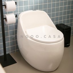 Vaso Sanitário Monobloco Caixa Acoplada Privada Aquarela Pingoo.casa - Branco - 8