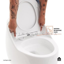 Vaso Sanitário Monobloco Caixa Acoplada Privada Aquarela Pingoo.casa - Branco - 5