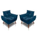 Ver imagem 1 de Kit 02 Poltrona Opala Decorativa Suede