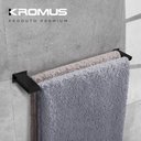 Ver imagem 4 de Toalheiro Duplo 60 Cm Inox Preto Fosco - Kromus Rt0309b