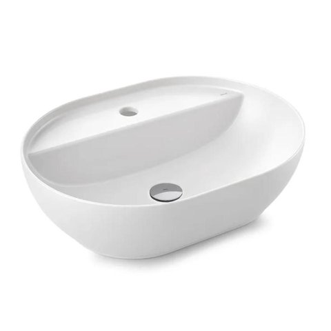 Cuba de Apoio Oval para Banheiro Slim 51x39x14cm Branco - Docol