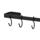 Ver imagem 3 de Porta Utensílios E Talheres De Parede 80cm 15 Ganchos Preto