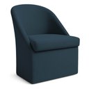 Ver imagem 2 de Cadeira Poltrona Decorativa Clara Veludo Azul Marinho Dal Poz Estofados