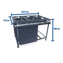 Ver imagem 5 de Fogão Industrial 6 Bocas Alta Pressão P5 com Forno 90L Tampa Pintada MetalFour