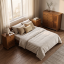 Ver imagem 2 de Conjunto 2 Mesa de Cabeceira Lux + 1 Cômoda 1 Porta 5 Gavetas Lux Ipê