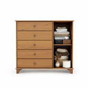 Ver imagem 5 de Conjunto 2 Mesa de Cabeceira Lux + 1 Cômoda 1 Porta 5 Gavetas Lux Ipê