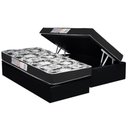 Ver imagem 1 de Conjunto Box Baú Solteiro Colchão Espuma Luckspuma D28 Celebrity Black + Base Crc Suede Black (
