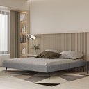 Ver imagem 1 de Base Bi Partida Slim Casal em Linho sem Cabeceira Skybox Cor Cinza