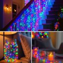 Ver imagem 2 de Fio de Fada 100 Led Colorido Rgb 10m Cordão Pisca Luz Lâmpada Festa Decoração Árvore Natal Luvinco