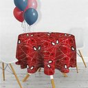 Ver imagem 1 de 4 Toalha Mesa Festa Estampado TNT Spider Teia Aranha Redonda
