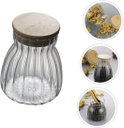 Ver imagem 4 de Kit 6 Pote Hermético com Tampa Bambu Recipiente Vidro 1litro