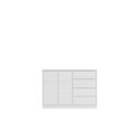 Ver imagem 3 de Quarto Completo com Guarda Roupa 3 Portas e 4 Gavetas + Cômoda 2 Portas e 4 Gavetas Pérola Branco