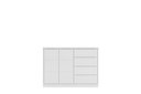 Ver imagem 3 de Quarto Completo com Guarda Roupa 3 Portas e 4 Gavetas + Cômoda 2 Portas e 4 Gavetas Pérola Branco