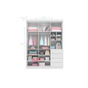 Ver imagem 4 de Quarto Completo com Guarda Roupa 3 Portas e 4 Gavetas + Cômoda 2 Portas e 4 Gavetas Pérola Branco