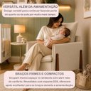 Ver imagem 4 de Poltrona de Amamentação Decorativa para Quarto de Bebê Pés Madeira Maciça Ternura