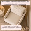 Ver imagem 5 de Poltrona de Amamentação Decorativa para Quarto de Bebê Pés Madeira Maciça Ternura