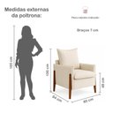 Ver imagem 3 de Poltrona de Amamentação Decorativa para Quarto de Bebê Pés Madeira Maciça Ternura