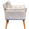 Poltrona Decorativa Reforçada para Sala Alice para Recepção Manicure Escritório Suede - 5