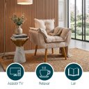 Ver imagem 5 de Poltrona Decorativa Reforçada para Sala Alice para Recepção Manicure Escritório Suede