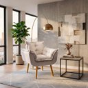 Ver imagem 1 de Poltrona Decorativa Reforçada para Sala Alice para Recepção Manicure Escritório Suede
