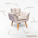 Ver imagem 2 de Poltrona Decorativa Reforçada para Sala Alice para Recepção Manicure Escritório Suede