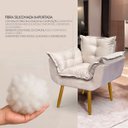 Ver imagem 3 de Poltrona Decorativa Reforçada para Sala Alice para Recepção Manicure Escritório Suede