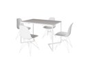 Ver imagem 2 de Mesa Industrial Base Ferro Branco em V Tampo 137x90 Branco 4 Cadeiras Eames Assento Branco Ferro B