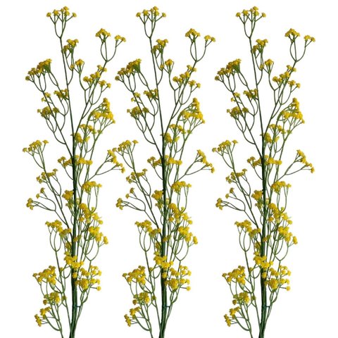 Kit de 18 Flores Artificiais Amarelo para Buquê Arranjo Floral e Decoração