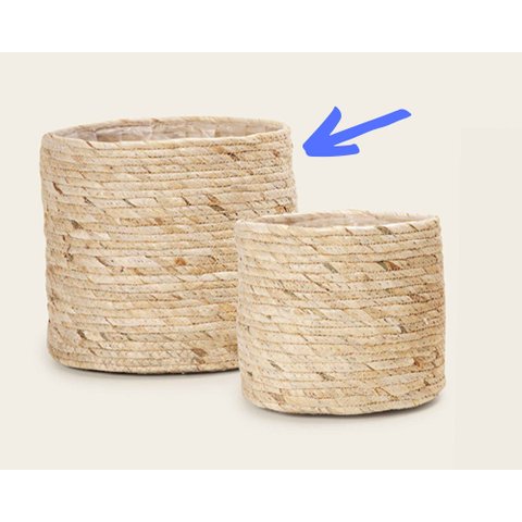 Cachepot em Fibra Natural 14946 GG Mart