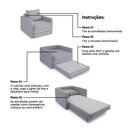 Ver imagem 6 de Poltrona Sofá Cama Solteiro 85cm Trento Cinza Estofama
