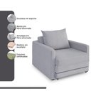 Ver imagem 7 de Poltrona Sofá Cama Solteiro 85cm Trento Cinza Estofama