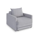 Ver imagem 2 de Poltrona Sofá Cama Solteiro 85cm Trento Cinza Estofama