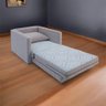 Poltrona Sofá Cama Solteiro 85cm Trento Cinza Estofama - 3