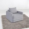 Poltrona Sofá Cama Solteiro 85cm Trento Cinza Estofama - 4