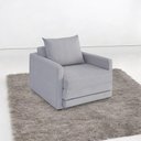 Ver imagem 4 de Poltrona Sofá Cama Solteiro 85cm Trento Cinza Estofama