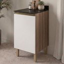 Ver imagem 3 de Balcão com Tampo 1 Porta MDF 40 cm Kali 1221822 Carvalho Toq Off White Nicioli