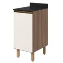 Ver imagem 1 de Balcão com Tampo 1 Porta MDF 40 cm Kali 1221822 Carvalho Toq Off White Nicioli
