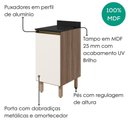 Ver imagem 4 de Balcão com Tampo 1 Porta MDF 40 cm Kali 1221822 Carvalho Toq Off White Nicioli
