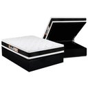 Ver imagem 1 de Cama Box Baú Casal: Colchão Espuma D45 Castor Black e White Air Double Face + Base CRC Suede
