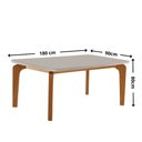 Ver imagem 4 de Mesa de Jantar Liz 180cm Tampo MDF Vidro Canto Copo com 6 Cadeiras Aline