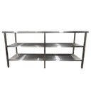 Ver imagem 5 de Mesa de Aço Inox Industrial 140x70x90 cm com 2 Prateleiras Plano Liso Nortinox