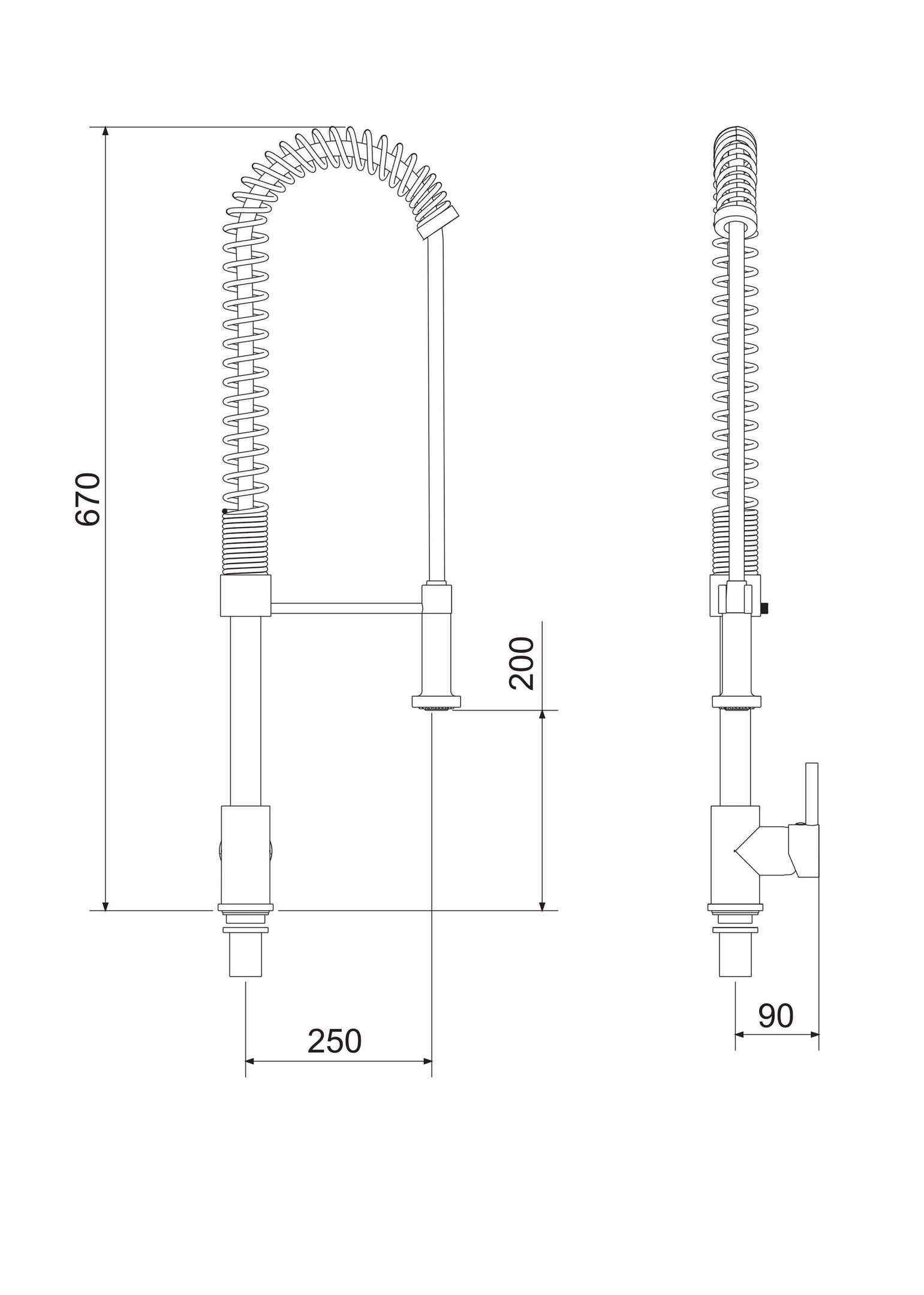 Misturador Monocomando para Cozinha 2882 C75 Meber Minimal - 2