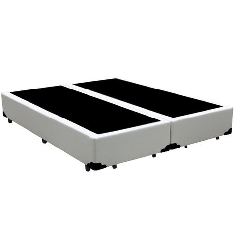 Cama Box Blindado Casal Bipartido Extremo Reforçado Xerife Móveis Sintético Branco 40x138x188