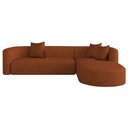 Ver imagem 1 de Sofá Modular Celinne Luxuoso Sala de Estar Decoração Luxo 265cm Suede Terracota