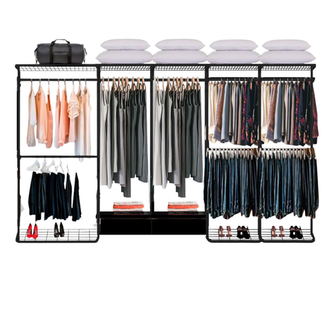 Closet Aramado - Linear Clr 371 com Gaveta - 3,40m - Preto