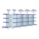 Ver imagem 2 de Kit 4 Gôndolas New Premium 1,37m Branca Centro 80/60 + Ponta 40/30