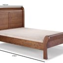 Ver imagem 3 de Cama de Casal 140cm Madeira Maciça Amsterdã Marrom/Amêndoa